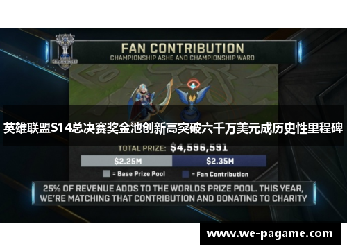 英雄联盟S14总决赛奖金池创新高突破六千万美元成历史性里程碑